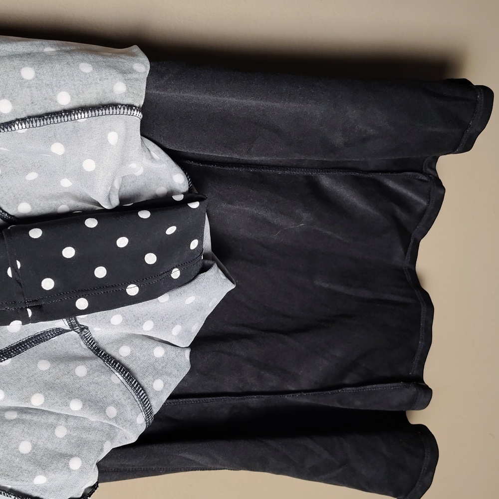 White House Black Market Lined Black Sleeveless Dress W White Polka Dots Size 6 - Picture 7 of 8